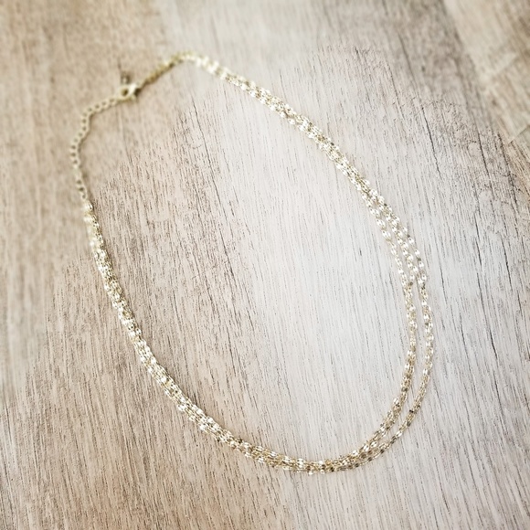Layered 14K Gold Necklace Dainty Thin Chain - Picture 2 of 5